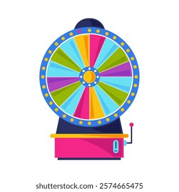 spinning fortune roulette isolated icon