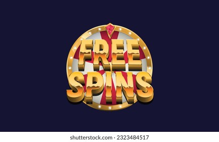 Spinning fortune wheel logo, sign. Casino, Gamble, slots logo template with fortune wheel. Gamble, Casino, Slots design. Vector illustration