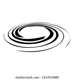Spinning Galaxy Abstract Flat Icon Isolated On White Background