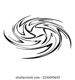 Spinning Galaxy Abstract Flat Icon Isolated On White Background