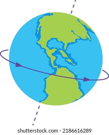 Spinning Globe Isolated Vector Illustration