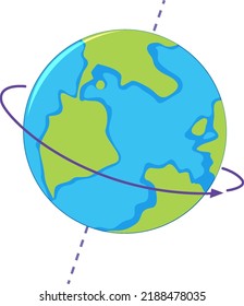 Spinning Globe Isolated Vector Illustration