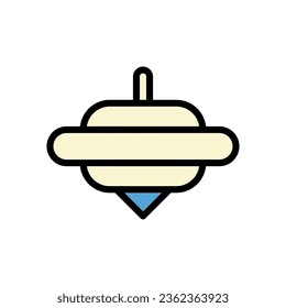 Spinning icon colored outline blue cream colour chinese new year vector element and symbol perfect.