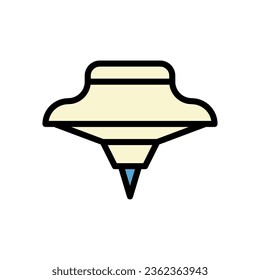 Spinning icon colored outline blue cream colour chinese new year vector element and symbol perfect.