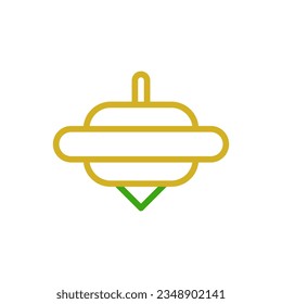 Spinning icon duocolor green yellow colour chinese new year vector element and symbol perfect.