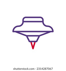 Spinning icon duocolor red purple colour chinese new year vector element and symbol perfect.