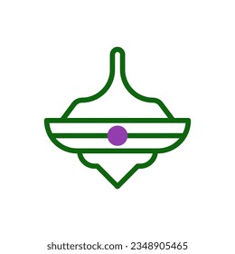Spinning icon duotone green purple colour chinese new year vector element and symbol perfect.