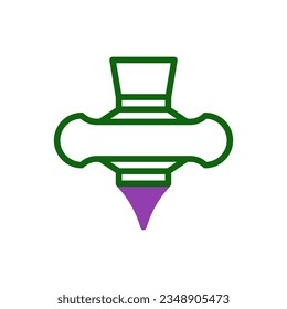 Spinning icon duotone green purple colour chinese new year vector element and symbol perfect.