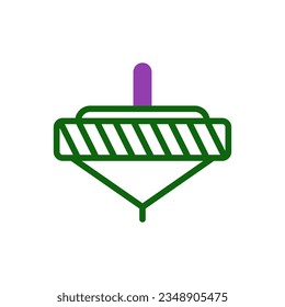 Spinning icon duotone green purple colour chinese new year vector element and symbol perfect.