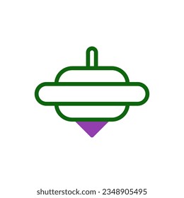 Spinning icon duotone green purple colour chinese new year vector element and symbol perfect.