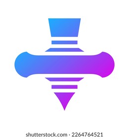 spinning icon gradient purple style chinese new year illustration vector perfect. Icon sign from modern collection for web. Nice design perfect