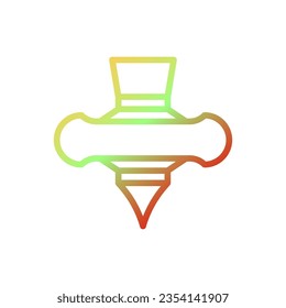 Spinning icon gradient yellow green red colour chinese new year vector element and symbol perfect.
