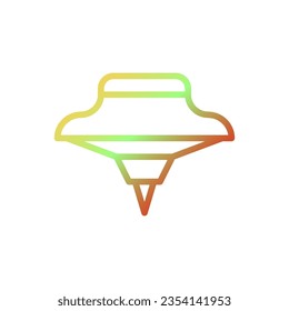 Spinning icon gradient yellow green red colour chinese new year vector element and symbol perfect.