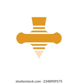 Spinning icon solid orange yellow colour chinese new year vector element and symbol perfect.
