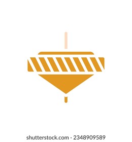 Spinning icon solid orange yellow colour chinese new year vector element and symbol perfect.