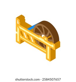 spinning jenny industry isometric icon vector. spinning jenny industry sign. isolated symbol illustration