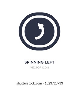 spinning left arrow icon on white background. Simple element illustration from UI concept. spinning left arrow sign icon symbol design.