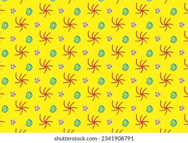 Spinning on yellow background with small spot