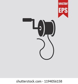 Spinning reel icon.Vector illustration.