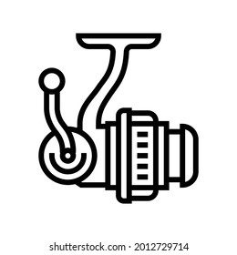 vector de icono de línea de carrete giratorio. signo de carrete giratorio. símbolo de contorno aislado ilustración negra