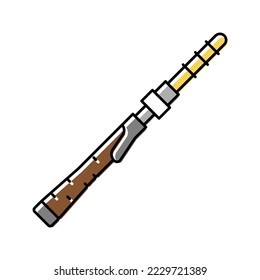 spinning rods color icon vector. spinning rods sign. isolated symbol illustration