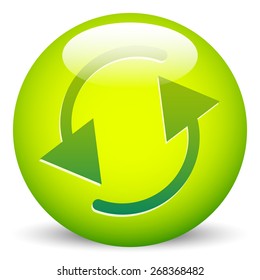 Spinning, rotating arrows in circle for rotation, circular motion, repetition or twist concepts.