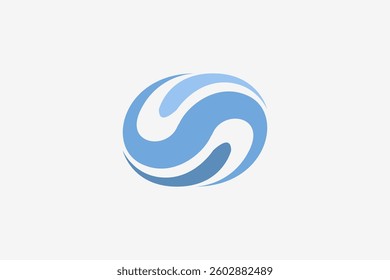 Spinning round move water logo