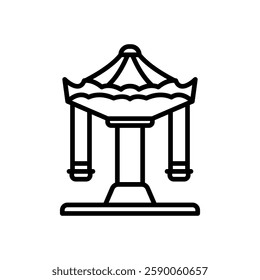 spinning swing icon vector, line style icon