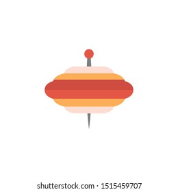 Spinning Top Glyph Flat Vector Icon