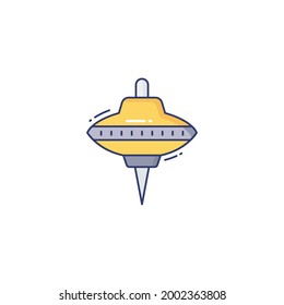 spinning top Icon Isolated On White Background