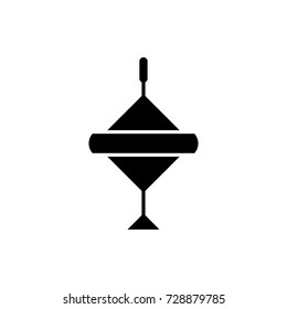 spinning top icon vector isolated on white background