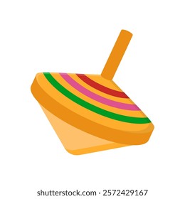 Spinning Top, Kindergarten Vector Illustration