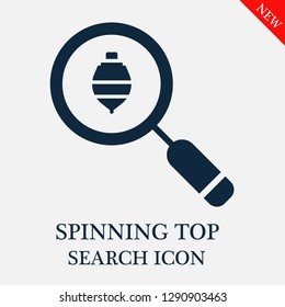 Spinning top search icon. Editable Spinning top search icon for web or mobile.