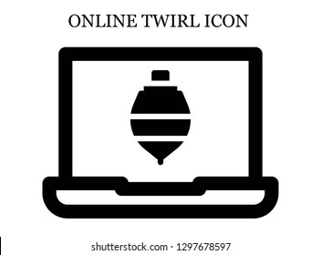 Spinning top search icon. Editable Spinning top search icon for web or mobile.