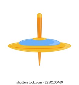 spinning top toy icon isolated