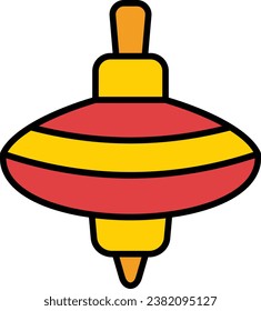 Icono de vector superior giratorio. Se puede usar para imprimir, móviles y aplicaciones web.