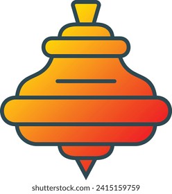 Spinning Top Vektorsymbol. Kann für Druck-, Mobil- und Web-Anwendungen verwendet werden.