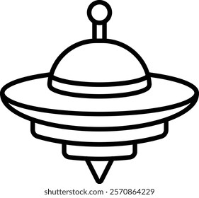 Spinning top vector icon. Can be used for printing, mobile and web applications.