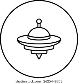 Spinning top vector icon. Can be used for printing, mobile and web applications.