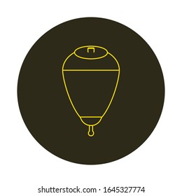 spinning top vector icon on white background