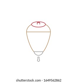 spinning top vector icon on white background