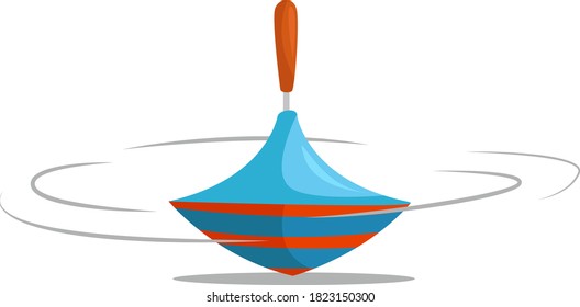 Spinning toy, illustration, vector on white background