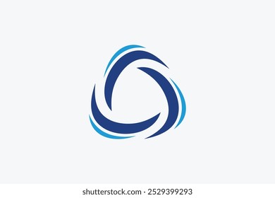 Spinning Triple Wave Flat Vector Logo-Vorlage