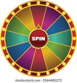 Spinning wheel, casino luck game. Fortune circles, round lucky roulettes set. Lottery fortuna rotation machines for gambling, risk and jackpot. vector