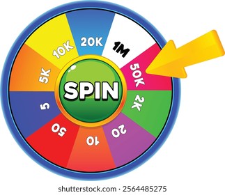 Spinning wheel, casino luck game. Fortune circles, round lucky roulettes set. Lottery fortuna rotation machines for gambling, risk and jackpot. vector