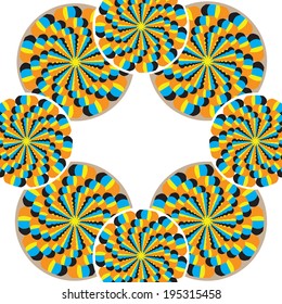 Spinning Wheels with Space for Text