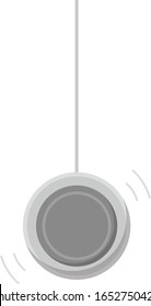 Spinning yoyo isolated vector illustration.