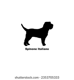 Spinone Italiano dog silhouette dog breeds pet animals