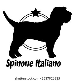 Spinone Italiano cão silhueta, cão, raças de cães, logotipo, vetor, silhueta, design de logotipo, animal, ilustração, ícone, sinal, design, preto, símbolo, pet