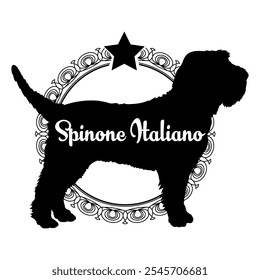 Spinone Italiano dog silhouette, dog, dog breeds,  vector, silhouette, logo design, animal, illustration, icon, sign, black, pet